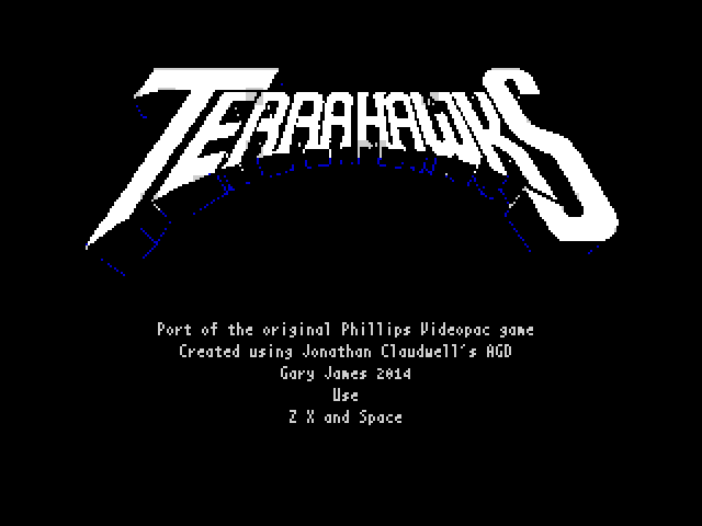 Terrahawks title screen for ZX Spectrum